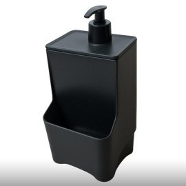 Porta Detergente e Esponja com Bico Dosador de Aço Inoxidável