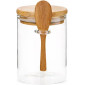 Pote De Vidro Hermético Com Tampa E Colher De Bambu 440ML Linha Premium