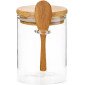 Pote De Vidro Hermético Com Tampa E Colher De Bambu 440ML Linha Premium
