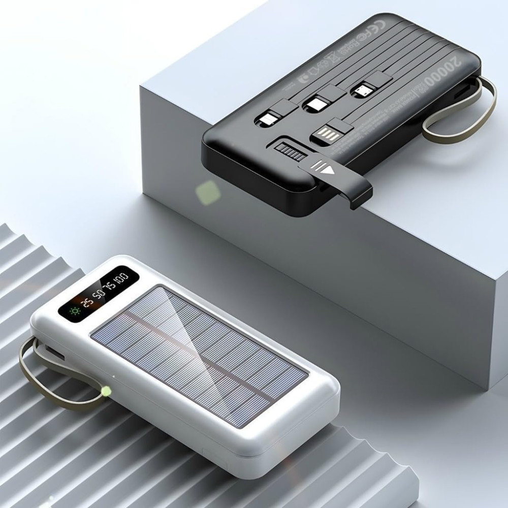 Power Bank Solar Portátil de 10000mAh/20000mAh