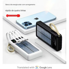 Power Bank Solar Portátil de 10000mAh/20000mAh