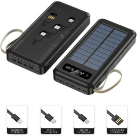 Power Bank Solar Portátil de 10000mAh/20000mAh