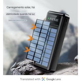 Power Bank Solar Portátil de 10000mAh/20000mAh
