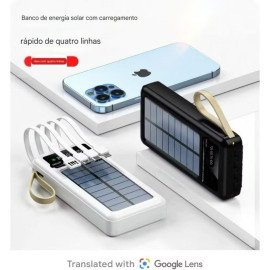 Power Bank Solar Portátil de 10000mAh/20000mAh