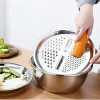 Conjunto Bacia de Aço Inox com Ralador 4 em 1