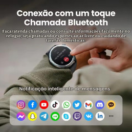 Smartwatch Haylou Solar Neo de 1.53" com Bluetooth e Monitor de Saúde
