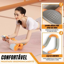Roda abdominal de recuperação automática com temporizador e almofada