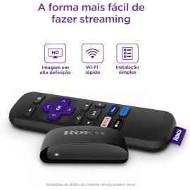Roku Express -  Dispositivo de streaming para TV HD/Full HD 4K compatível com Alexa, Siri e Google. Inclui Cabo HDMI