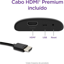 Roku Express -  Dispositivo de streaming para TV HD/Full HD 4K compatível com Alexa, Siri e Google. Inclui Cabo HDMI