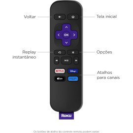 Roku Express -  Dispositivo de streaming para TV HD/Full HD 4K compatível com Alexa, Siri e Google. Inclui Cabo HDMI