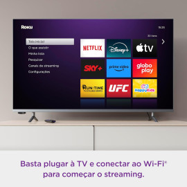 Roku Express -  Dispositivo de streaming para TV HD/Full HD 4K compatível com Alexa, Siri e Google. Inclui Cabo HDMI