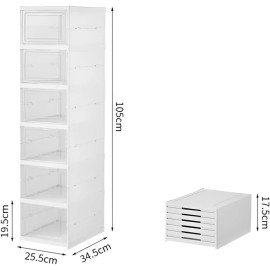Sapateira Vertical Empilhável Caixa Sapato Tênis 6 Andares