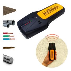 Scanner Detector Parede Profissional Portátil Viga Tubo Madeira Fio Metal Cor Amarelo Alta Sensibilidade