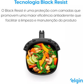 Start Fry, Fritadeira Elétrica Air Fryer, Preta, 3,5l, 220V, Controle Manual de Temperatura