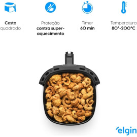 Start Fry, Fritadeira Elétrica Air Fryer, Preta, 3,5l, 220V, Controle Manual de Temperatura
