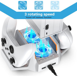 Base Cooler para Xbox Series S com Carregador, Controle e Bateria de 800mah