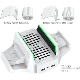 Base Cooler para Xbox Series S com Carregador, Controle e Bateria de 800mah