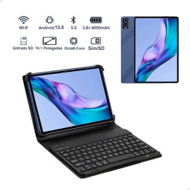 Tablet E1038 10.1" Android – 6GB RAM + 128GB | Touch + Teclado + Capa Inclusos | Ideal para Estudo, Trabalho e Entretenimento