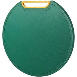 Tábua de Corte Redonda/Retangular Antiderrapante Verde para Churrasco e Cozinha