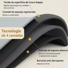 Tapete de Banheiro Veludo Cristal, Super Absorvente e Antiderrapante
