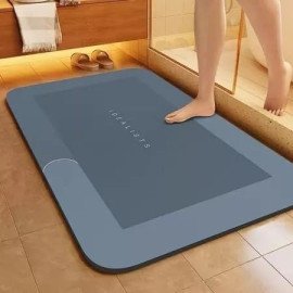 Tapete de Banheiro Veludo Cristal, Super Absorvente e Antiderrapante