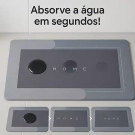 Tapete de Banheiro Veludo Cristal, Super Absorvente e Antiderrapante