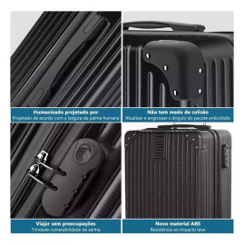 Mala De Bordo e Frasqueira de Viagem com Rodinhas 360° Tamanho P ABS