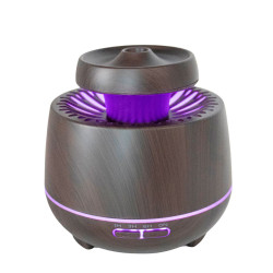 Aromatizador e Umidificador de Ambientes Com 7 Tipos De Luzes De Led 400ML Cor:Mogno