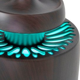 Aromatizador e Umidificador de Ambientes Com 7 Tipos De Luzes De Led 400ML Cor:Mogno