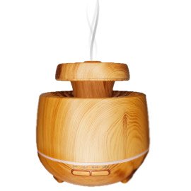 Aromatizador e Umidificador de Ambientes Com 7 Tipos De Luzes De Led 400ML Cor:Mogno