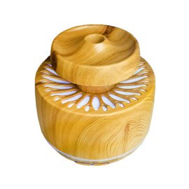 Aromatizador e Umidificador de Ambientes Com 7 Tipos De Luzes De Led 400ML Cor:Mogno