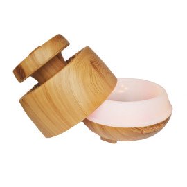 Aromatizador e Umidificador de Ambientes Com 7 Tipos De Luzes De Led 400ML Cor:Mogno