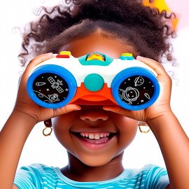 Binóculo Musical Infantil Com Luz Som para Crianças