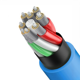 Cabo Carregador Micro Usb Turbo 5A Rápido Alumínio 1 Metro