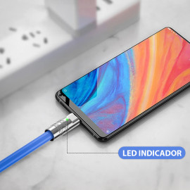Cabo Carregador Usb Tipo C Turbo 5A Rápido Alumínio 1 Metro