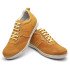 Sapatênis Casual Conforto Couro Amarelo