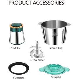 Multiprocessador Inox para Alimentos 1000W com capacidade de 3L