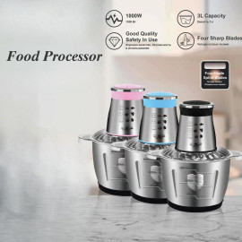 Multiprocessador Inox para Alimentos 1000W com capacidade de 3L