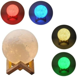 Luminaria 3D Touch Lua Cheia Abajur LED Decoracao USB RGB