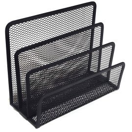 Conjunto Kit Escritório 4 Peças Organização Preto Aço