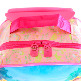 Conjunto Mochila Escolar Infantil Princesas de Rodinhas