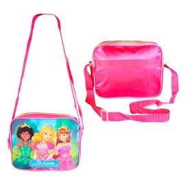 Conjunto Mochila Escolar Infantil Princesas de Rodinhas
