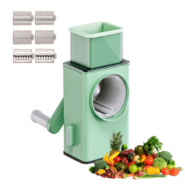 Cortador De Legumes Ralador Multifuncional 3 Em 1 Manivela Aço Inox