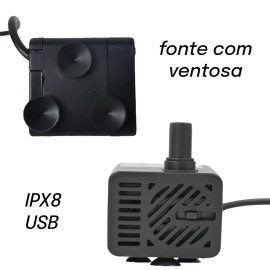 Fonte Bebedouro Gatos Cães Automático Com Filtro USB Bivolt 2,5 Litros