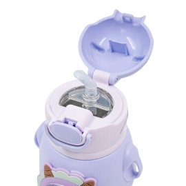 Garrafinha C/ Canudo Squeeze Infantil Garrafa Bebe Térmica