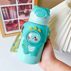 Garrafinha C/ Canudo Squeeze Infantil Garrafa Bebe Térmica