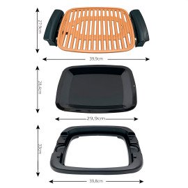 Grelha Grill Elétrico por Indução Antiaderente Portátil