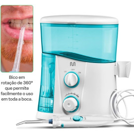 Irrigador oral Multilaser HC038 branco e azul 110V/220V