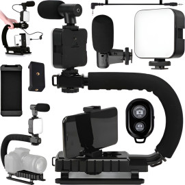 Kit Estabilizador Tripé para Câmera Celular Gravação