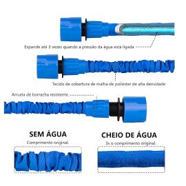 Mangueira Jardim Expansível 30 Metros Resistente Jatos DÁgua